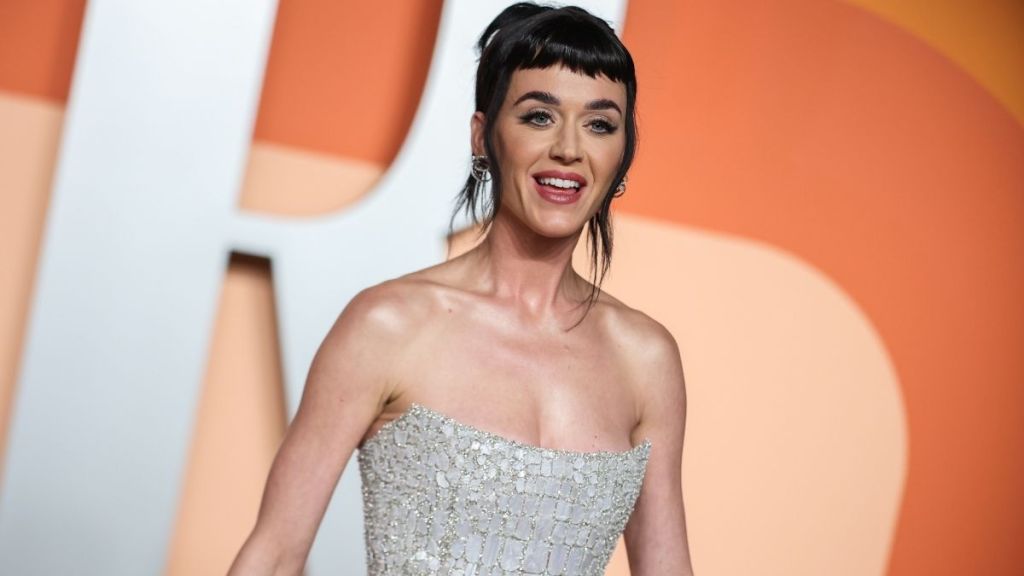 Katy Perry Coordinates With Boyfriend in Strapless Alaia Dress