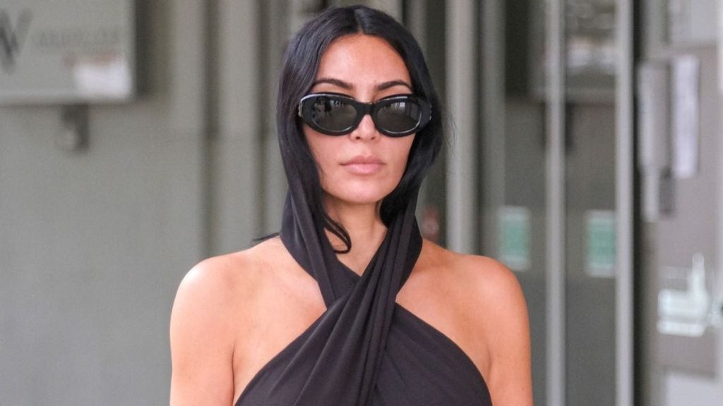 Kim Kardashian Pairs Bold Leather Top With Equally Chic Balenciaga Boots