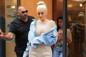 Kylie Jenner Goes Topless Under Denim Jacket for KHY