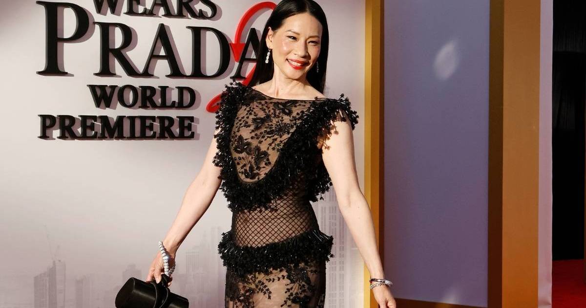 Lucy Liu's Fishnet Dress Is Unlike Anything You've Ever Seen for TDWP 2 Premiere