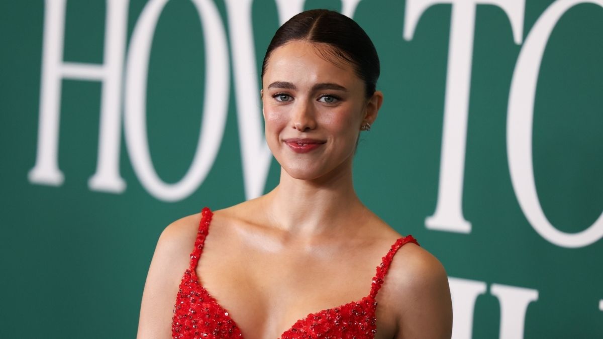 strapless open back dress Margaret Qualley Red Halter 2025 Vanity Fair Party Thigh Slit Prom Dress main image 1