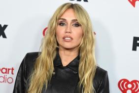 Miley Cyrus' Black Suede Studio Heels Complete Gucci Sequin Gown Look