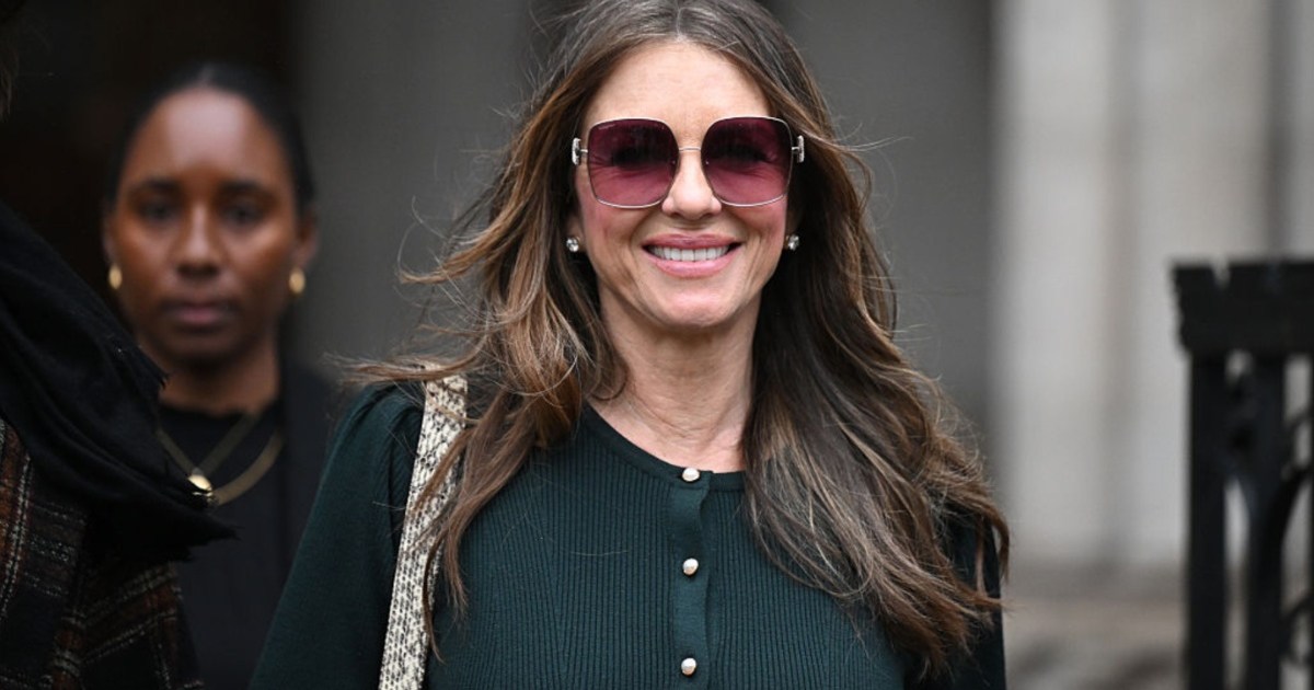Elizabeth Hurley Chain-Held Bikini Bottoms Steal Focus in New Photos