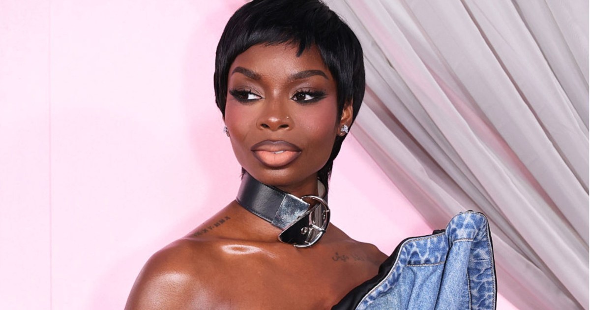 Olandria Carthen’s Strapless Area Denim Dress Reimagines Ripped Jeans