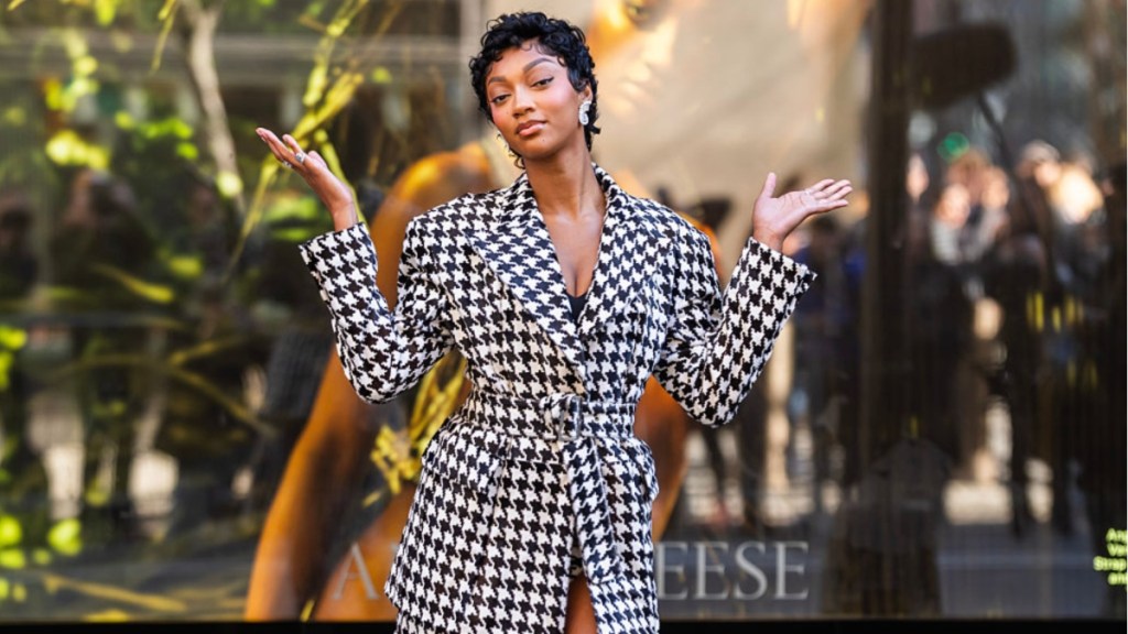 Angel Reese Elevates Daring Skirt Suit Look With Victoria's Secret