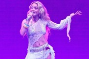Zara Larsson Wows in Alineo Studio Crop Top & Micro Miniskirt in Miami