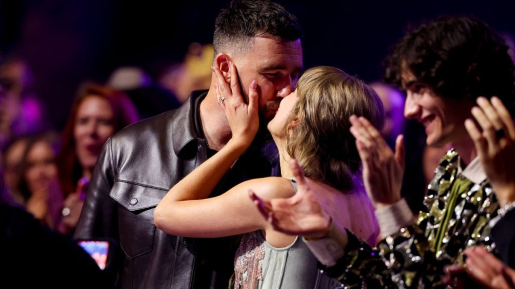 Travis Kelce & Taylor Swift's Love Story Reportedly Part of Her Bridal Party