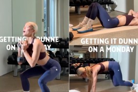 Livvy Dunne Works Out in Ultra-Bold Tank Top & Leggings for Ad