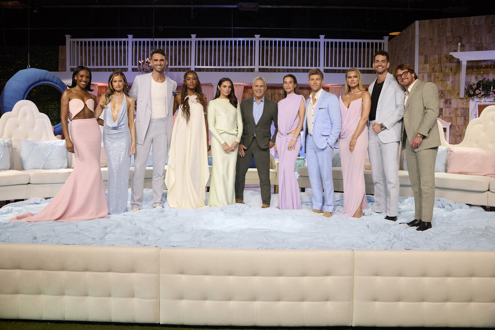 Andy Cohen with the cast of Summer House