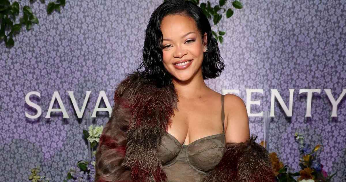 Rihanna Models Cheeky Garter Skirt With a Butt-Baring Cutout