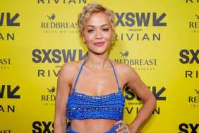 Rita Ora's Fully Sheer Javier Saiach Lace Dress Features Massive Cutout