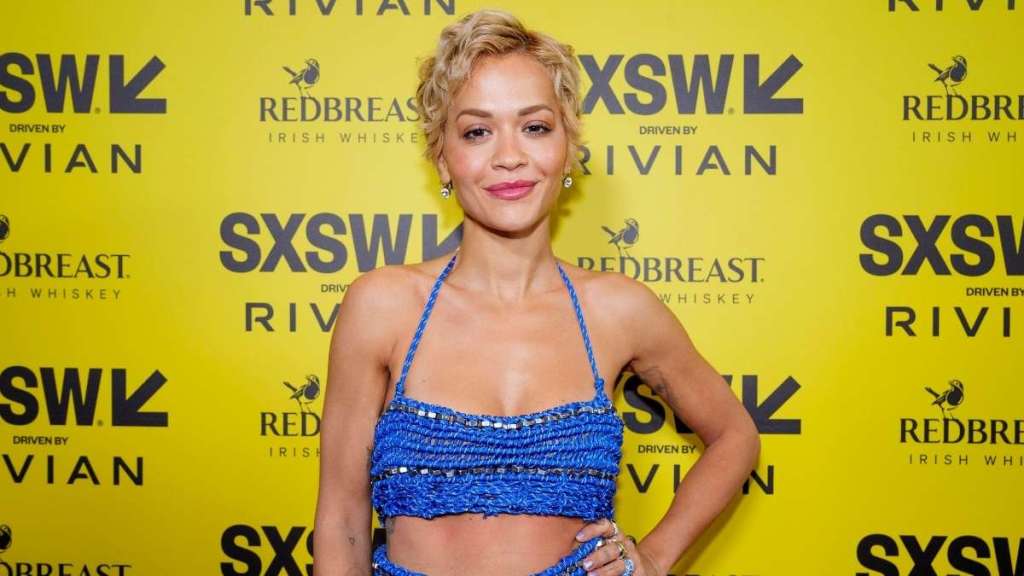 Rita Ora's Fully Sheer Javier Saiach Lace Dress Features Massive Cutout
