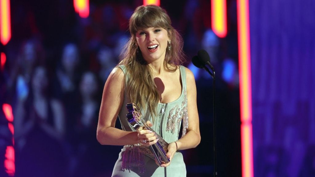 Taylor Swift's Cami Top Hangs by 2 Strings Over Bridal Meshki Skirt