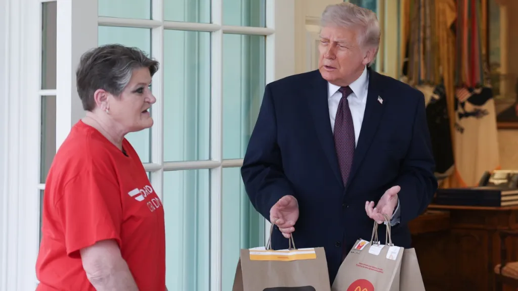 Donald Trump Gets McDonald's Doordashed to Oval Office For Major Promotion