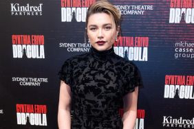 Florence Pugh's Strapless Saint Laurent Dress Has a Ridiculously High Slit