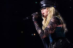 Madonna Shows How It's Done in Plunging Strapless Corset & Miniskirt