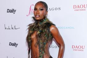 Doechii's Bedazzled Dilara Findikoglu Skirt Goes Fully Sheer Under Crop Top