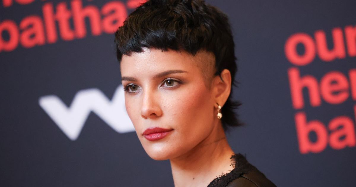 Halsey Shines in See-Through Rhinestone Bikini Top Ahead of Rock For People
