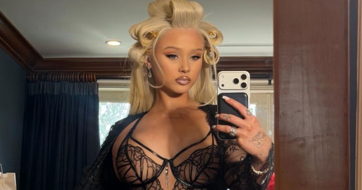 Alabama Barker's Strapless Corset Works as Micro Minidress Amid Launch