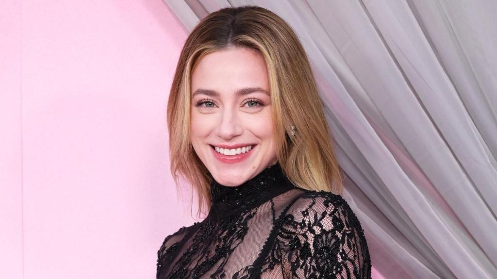 Lili Reinhart's Lacy Blumarine Micro Crop Top Is Fully Sheer & Gothic