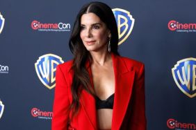 Sandra Bullock Open Jacket Look Is Super Bold for CinemaCon 2026