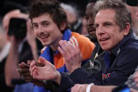 Knicks Fans Timothée Chalamet & Ben Stiller Cheer for Team at Playoffs
