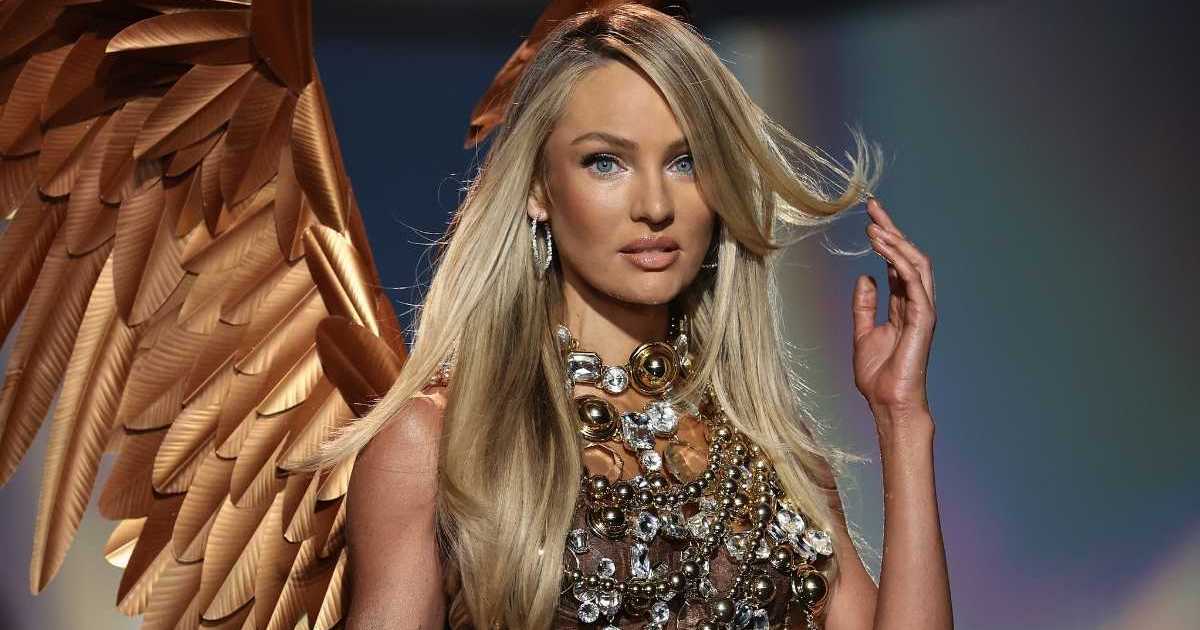 Candice Swanepoel Models $185 Victoria's Secret x Tropic of C Swimsuit