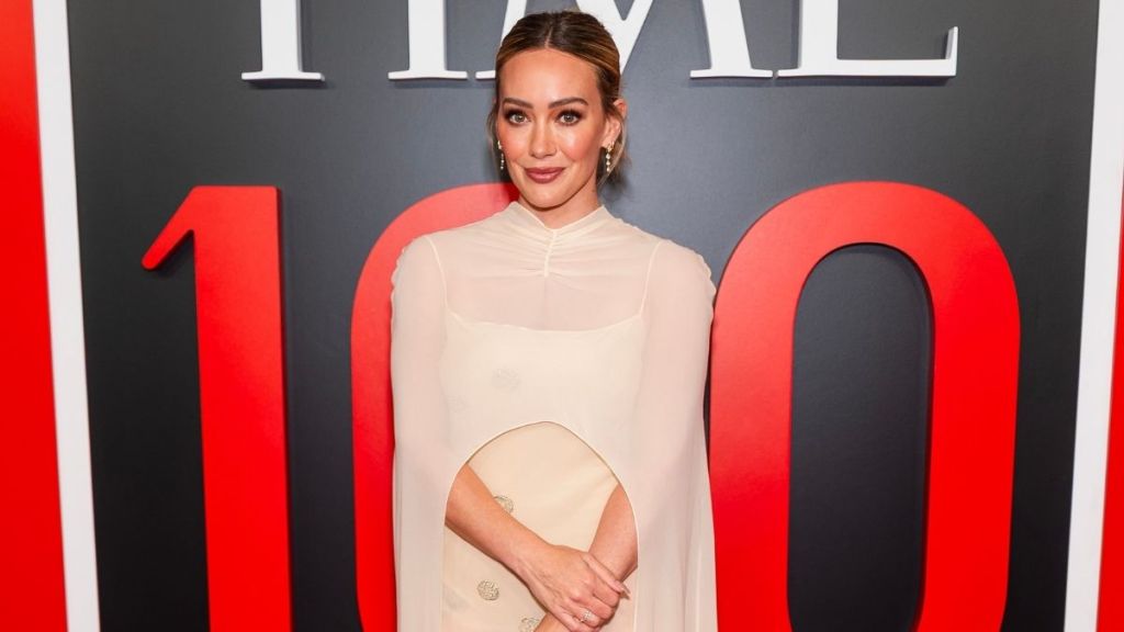 Hilary Duff's Anna October Dress With Cape Is as Sheer as It Gets