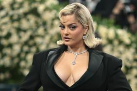 Bebe Rexha 'Feels Free' in Plunging Corset & Fully See-Through Tights