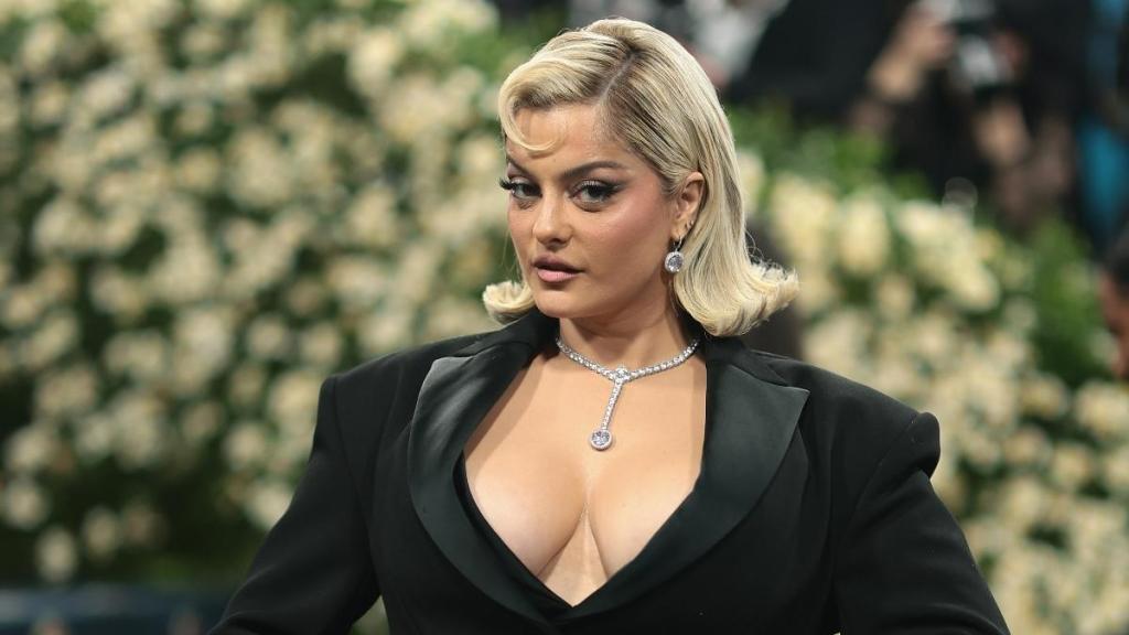 Bebe Rexha 'Feels Free' in Plunging Corset & Fully See-Through Tights