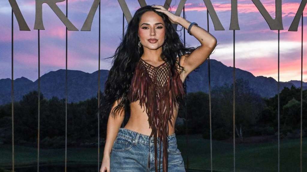 Becky G’s Blinding Christian Cowan Top Is See-Through With Side Cutouts