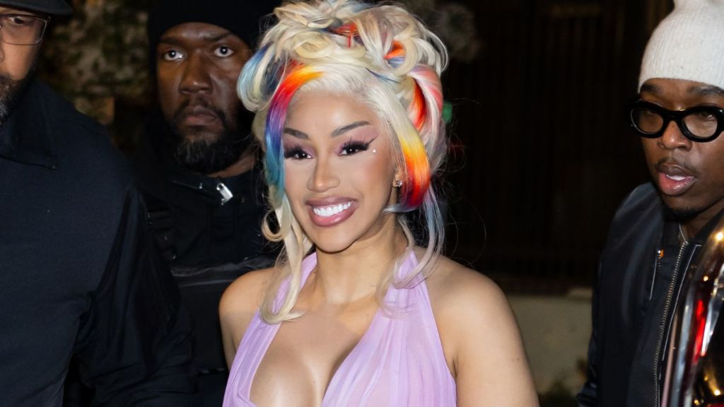 Cardi B's Sheer Dress Boasts 2 Dangerously High Slits for Tour Afterparty