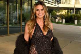 Heidi Klum’s Dress Combines Bodysuit & Fishnet Train for LACMA Gala