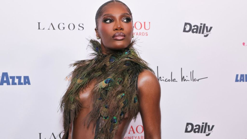 Doechii's Dilara Findikoglu Top Is Peacock Feathers Assembled Most Boldly