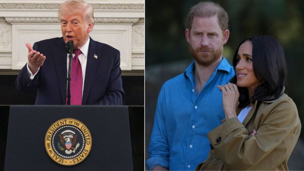 Donald Trump Brings Up Meghan Markle in Response to Prince Harry's Speech