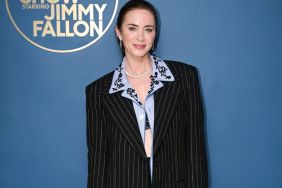Emily Blunt's Lace Bra Peeks Through Unbuttoned Dolce & Gabbana Suit