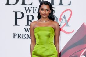 Simone Ashley's Prada Micro Minidress Comes With a Dramatic Train