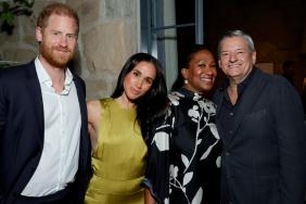 Meghan Markle Nails Springtime Chic in Sleeveless Heidi Merrick Gown