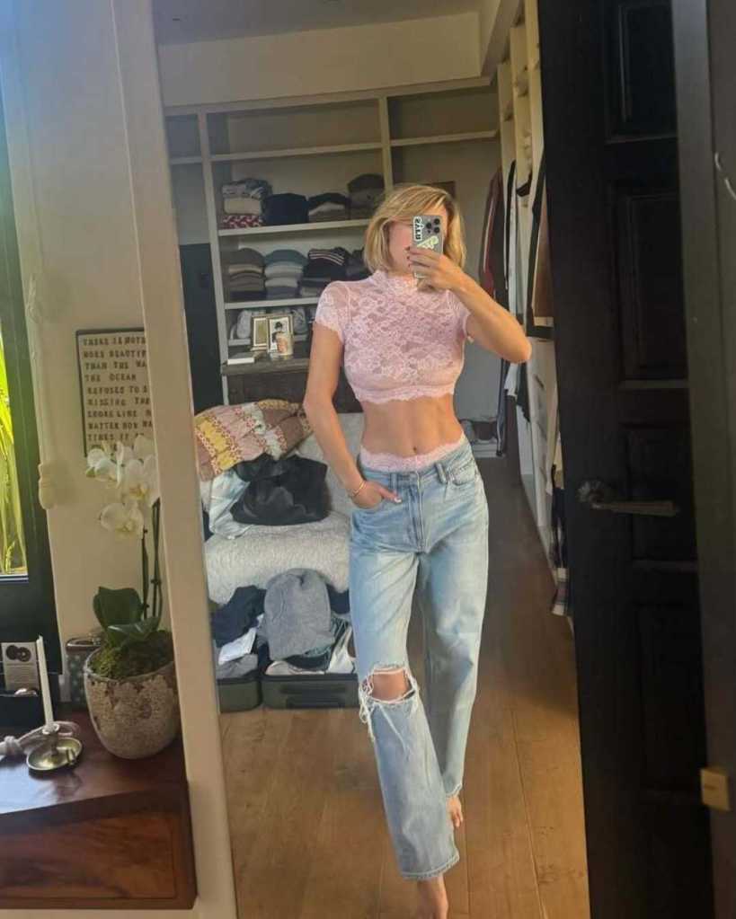 Sydney Sweeney's Fully Sheer Crop Top Gets Lacy Twist in New Photo Dump