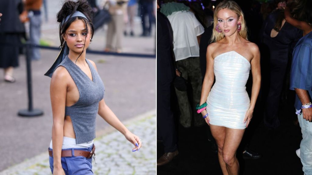 Tyla & Zara Larsson Wear Simon Carle Body Tattoos as Tops in Music Video