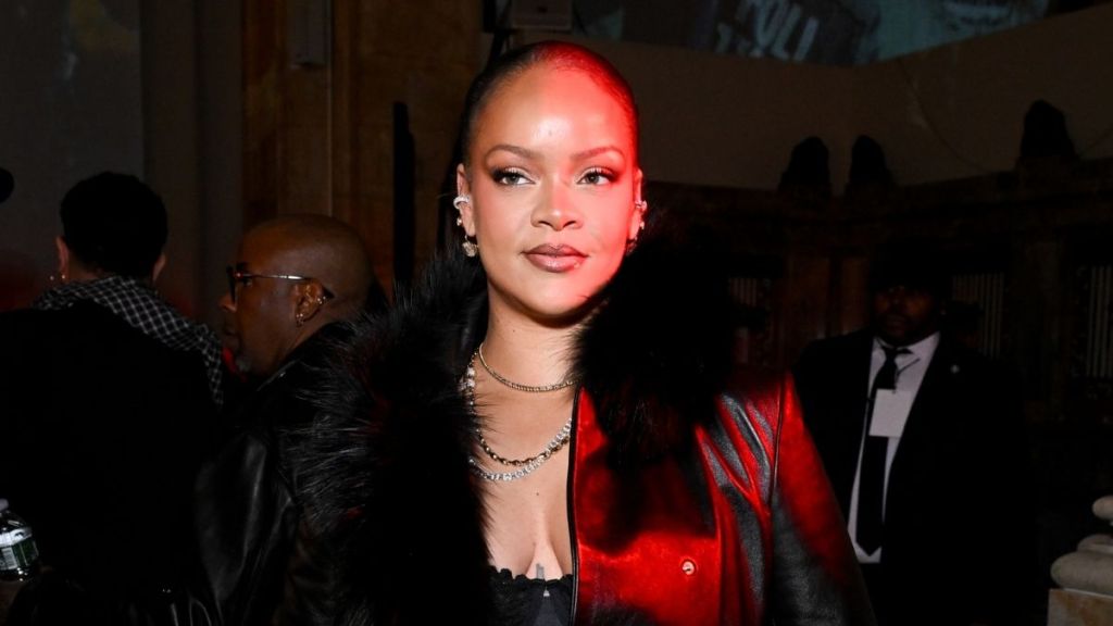 Rihanna's Lacy Valentino Dress & Tights Are Completely See-Through
