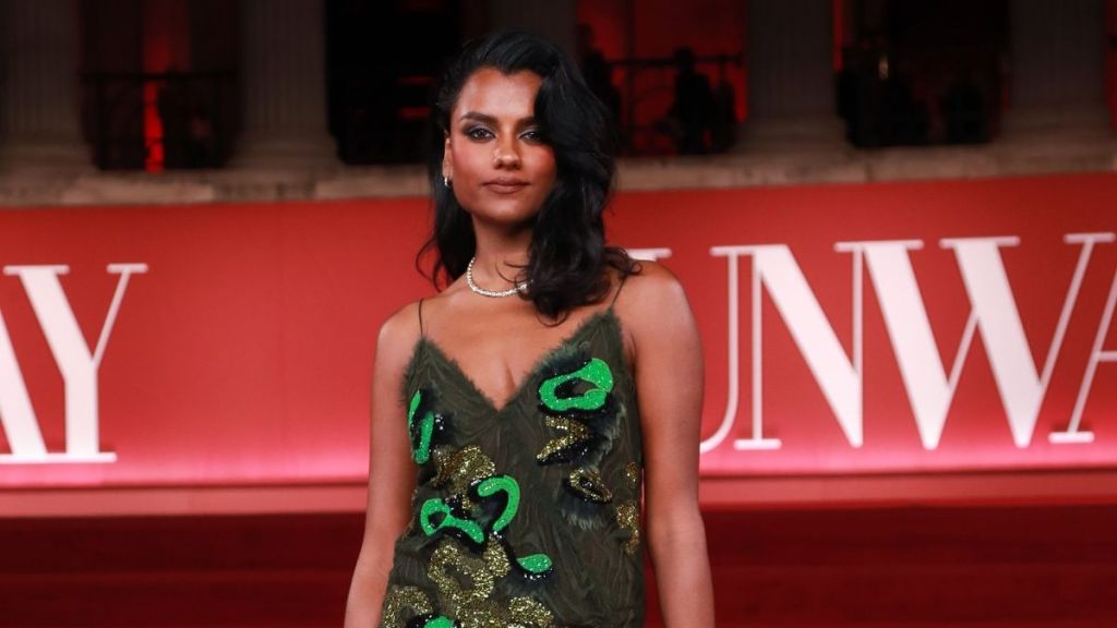 Simone Ashley's Versace Micro Minidress Hangs by Just 2 Strings