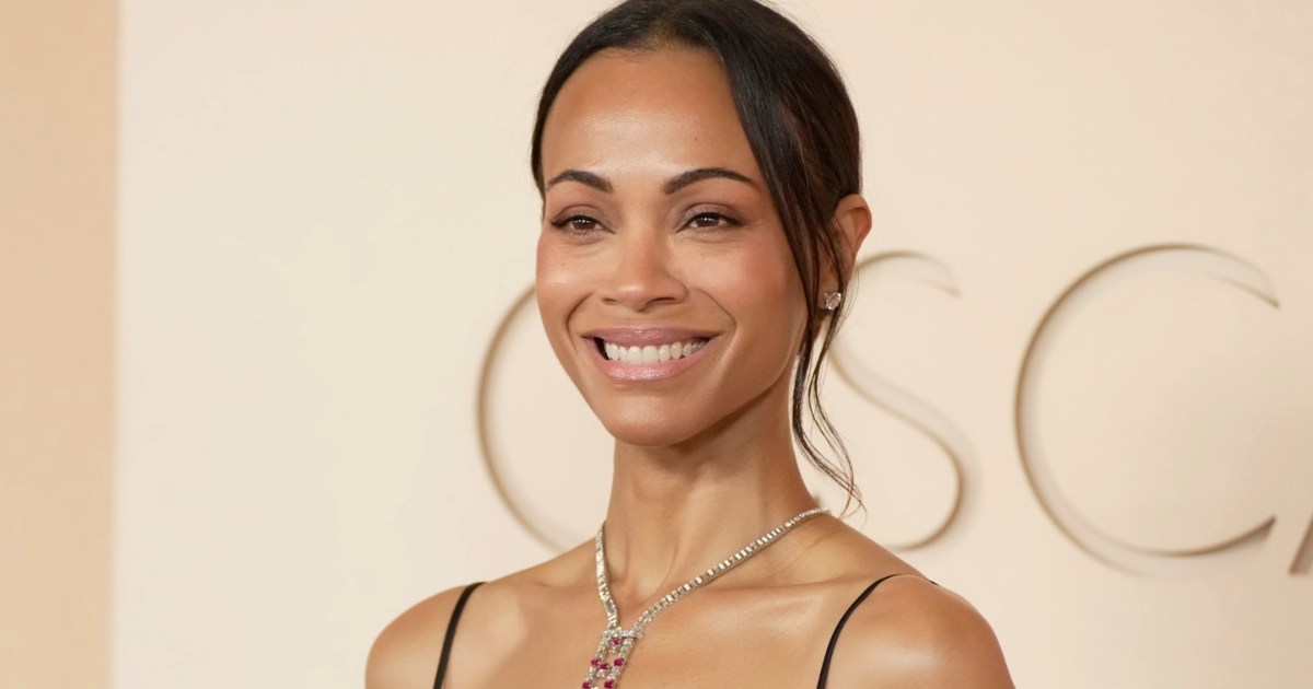 Zoe Saldaña Works a Strapless Ruched Silhouette at TIME100