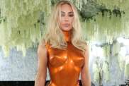 Kim Kardashian Drops Jaws in Barely-There Swimsuit During Beach Workout