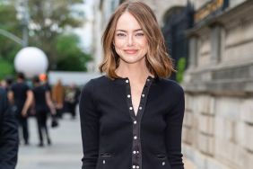 Emma Stone Leaves Her Jacket Almost Unbuttoned in NYC