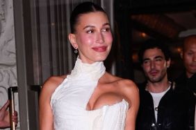 Hailey Bieber Strikes a Pose in $2K Figure-Hugging Alaia Bodysuit