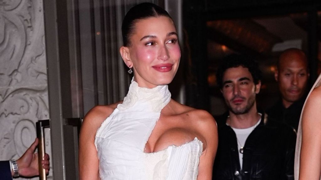 Hailey Bieber Strikes a Pose in $2K Figure-Hugging Alaia Bodysuit