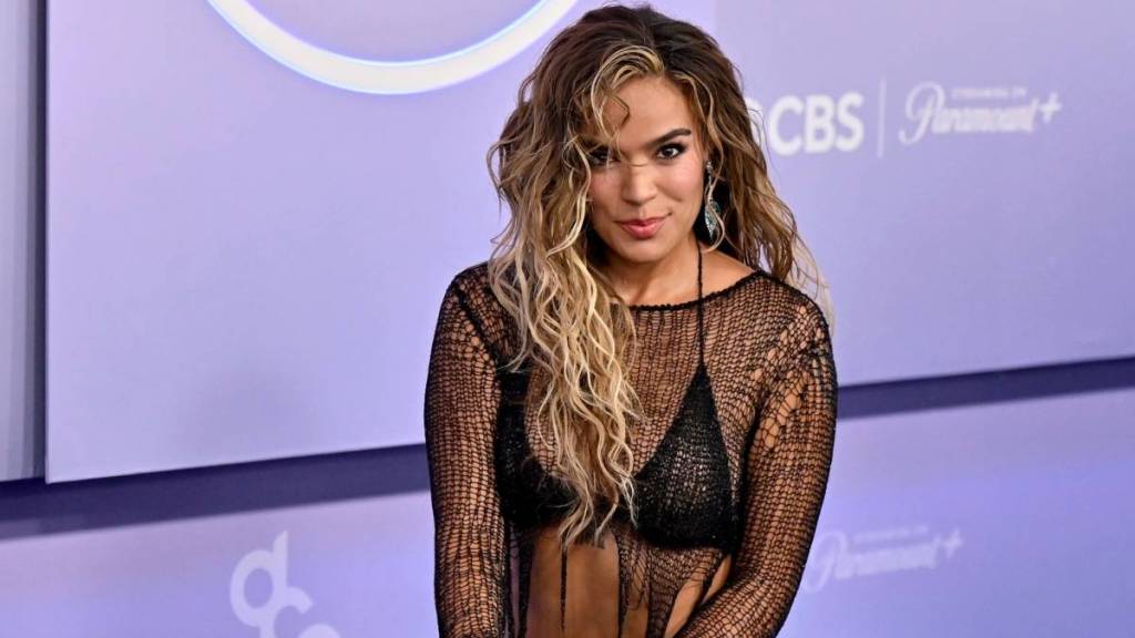 Karol G's Fully See-Through Top at AMAs Is Torn All Over