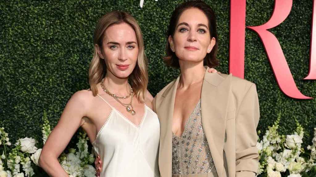 Emily Blunt's Plunging Victoria Beckham Slip Dress Hangs on by 2 Strings