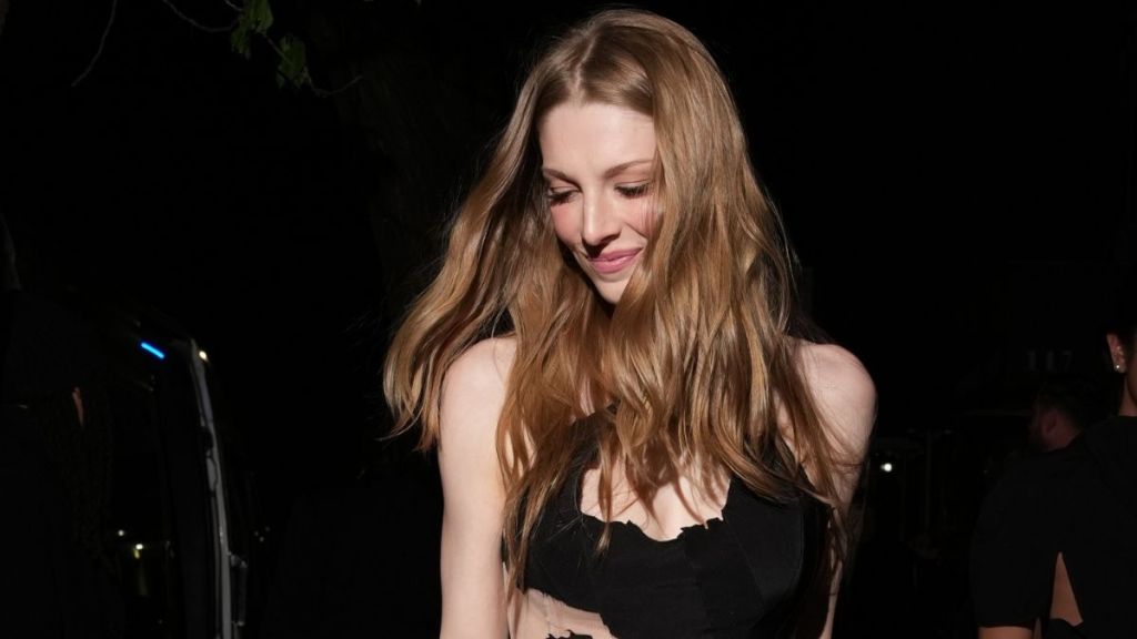Hunter Schafer’s Plunging Steve O Smith Micro Minidress Is So See-Through